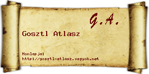 Gosztl Atlasz névjegykártya